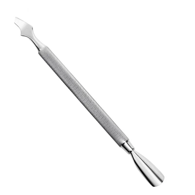 Silver Dual-ended Nail Cuticle Pusher Dead-skin Remover Rainbow Stainless Steel Nail Art Tool