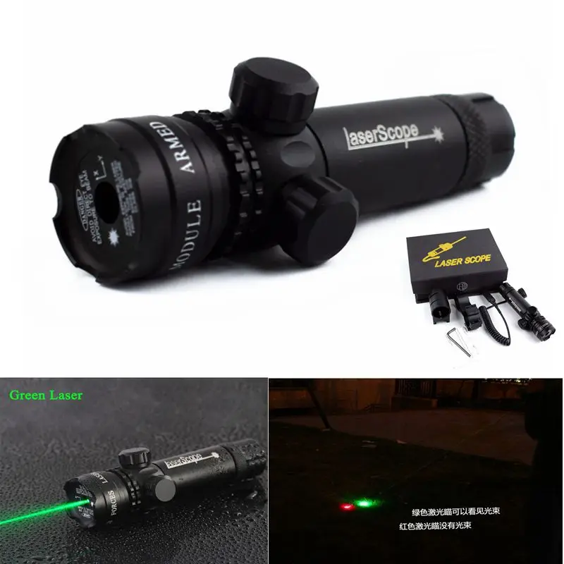 

Tactical Red Dot Laser Sight Airsoft Rifle Gun Scope barrel mount Pressure Switch Green Laser Sight