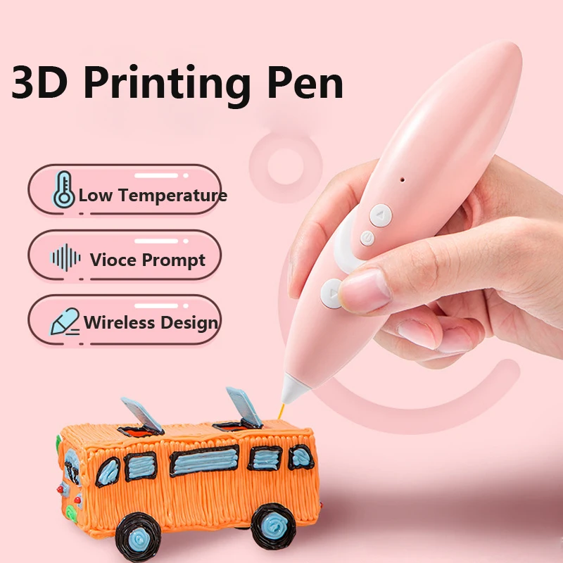 Детская ручка для 3d-печати умная 3d-ручка низкотемпературная рисования с PCL нитью