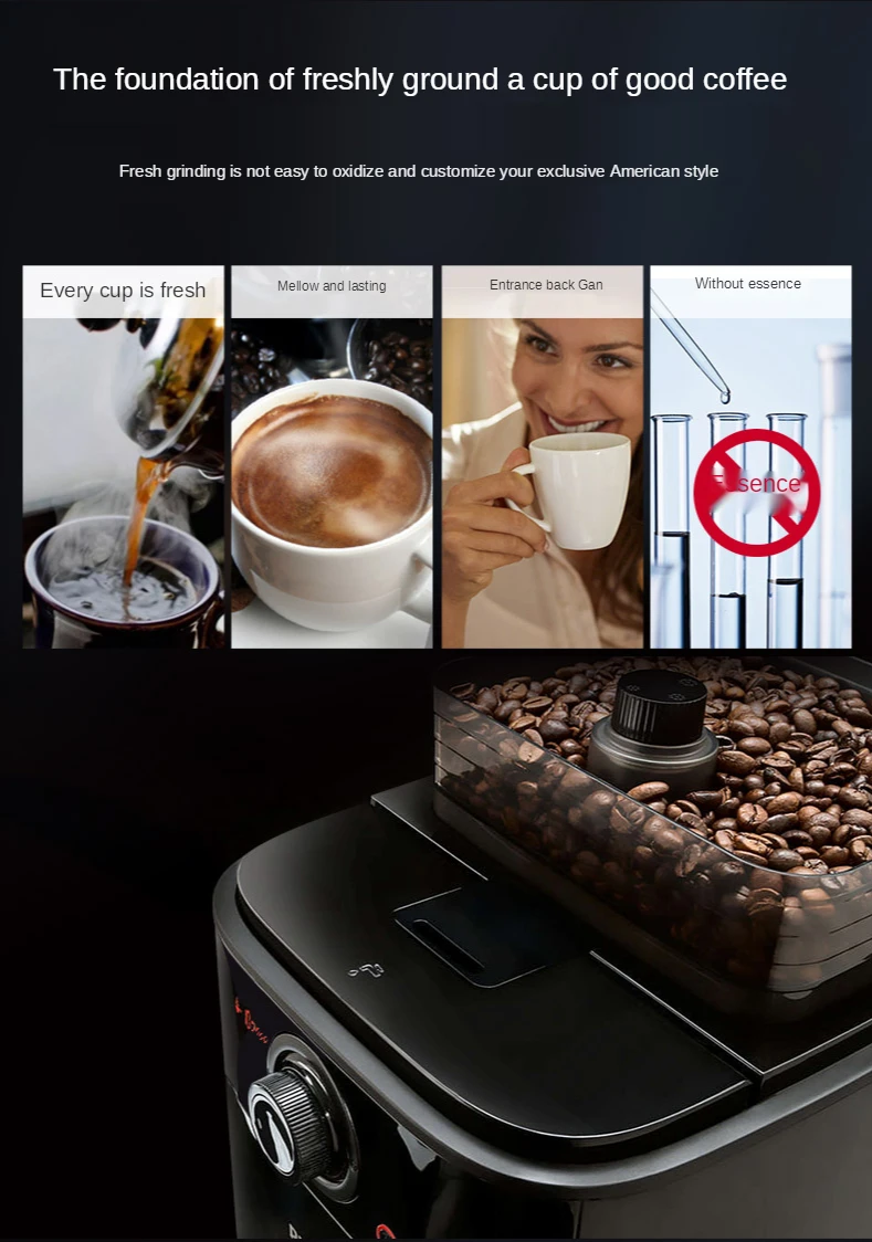 

American Coffee Maker Home Grinding Integrated Automatic Small Office Grinding Semi-automatic Tea Maker