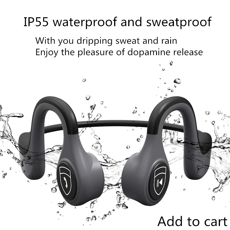 FOR Bluetooth Headphones For Xiaomi Bone Conduction Bluetooth 5.0 Chip Headset Waterproof Sweatproof 6-8 Hours Battery Life enlarge