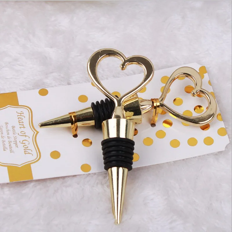 

(10pcs/Lot)FREE SHIPPING+Heart Shaped Gold Wine Bottle Stopper Golden Heart Wine Stoppers Wedding&Bridal Shower Favors