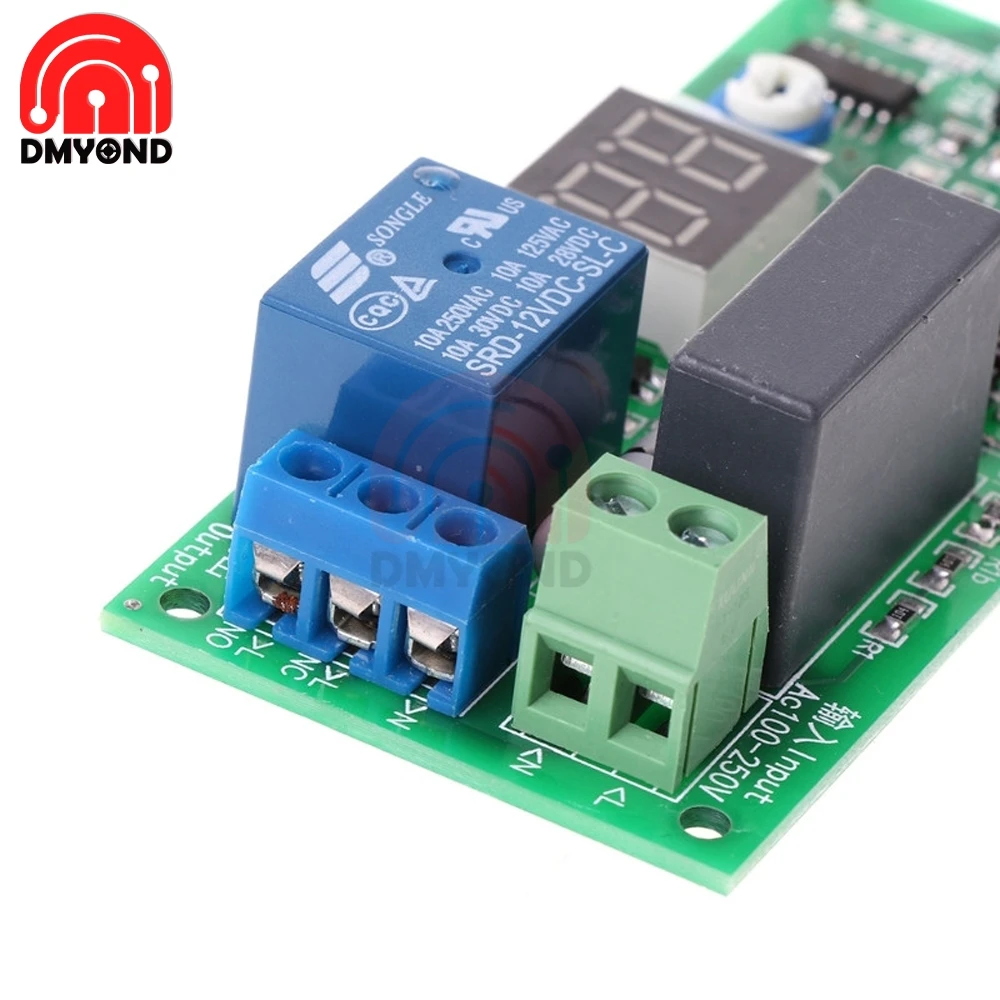 Модуль реле задержки с цифровым дисплеем 220 В переменного тока 24 постоянного 500 к