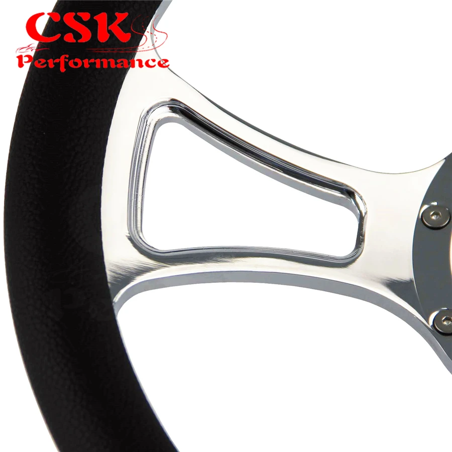 14 &quot3 слота Стиль Заготовка хром алюминиевый руль W/половина обмотки 9 болт