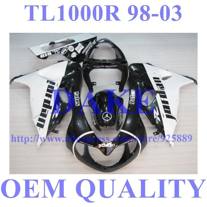 

Fairing kit For SUZUKI TL1000R 98 99 00 01 02 03 TL1000 R TL 1000R 1000 R 1998 1999 2001 2003 Black White U33235 Fairings