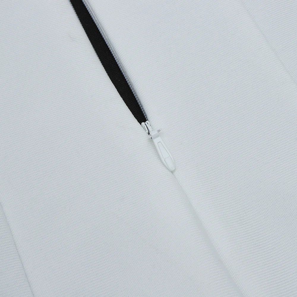 

2021 Summer New Women Long Sleeve Bandage Dress Sexy Round Neck Black and White Stitching Knee Length Club Party Dress Vestidos