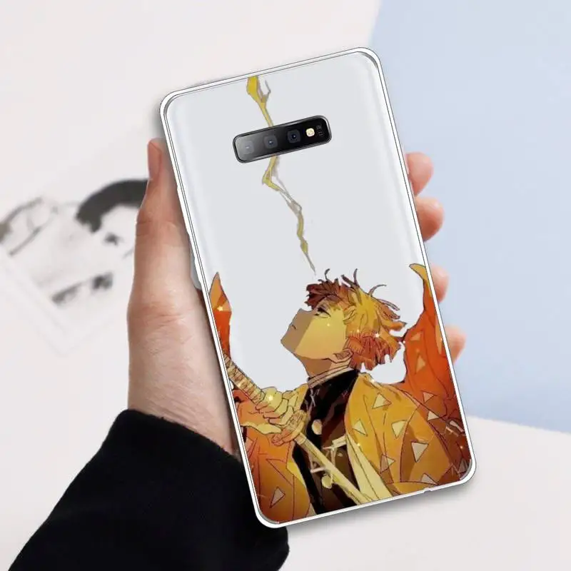 

Demon Slayer Kimetsu Yaiba Phone Case Transparent For Samsung Galaxy A71 A21s S8 S9 S10 plus note 20 ultra