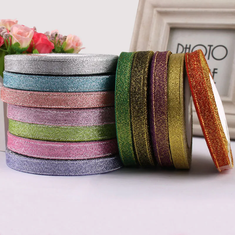22 метра/10 мм золотые серебряные розовые синие фиолетовые зеленые блестящие