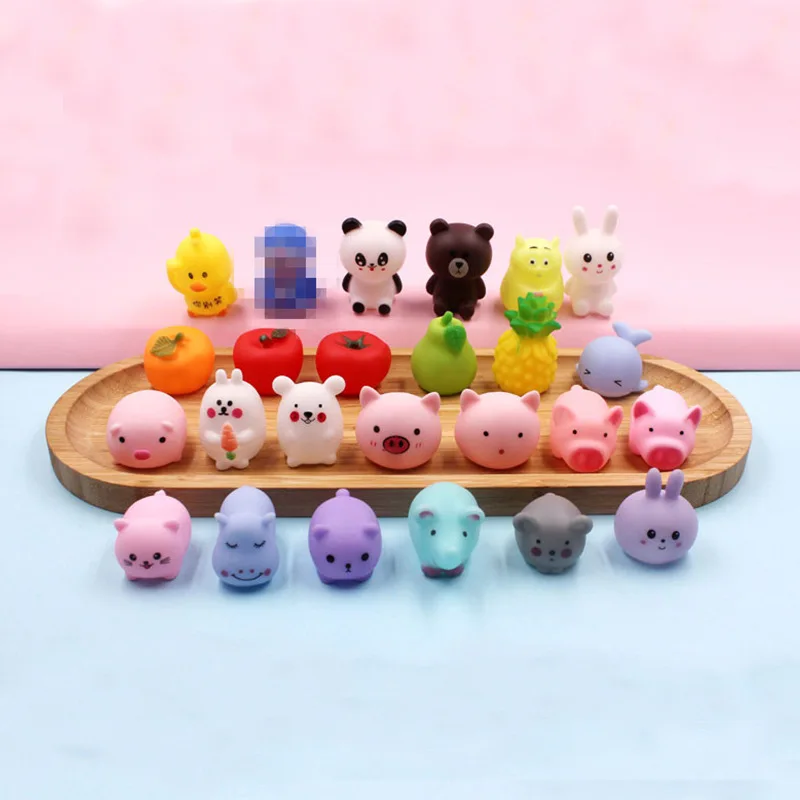 

Squeeze Sound Animal Bathing Toy for Baby Bath Toy Cute Animal Model Soft Squishy Push Noise Funny Mini Dolls Gift for Kids