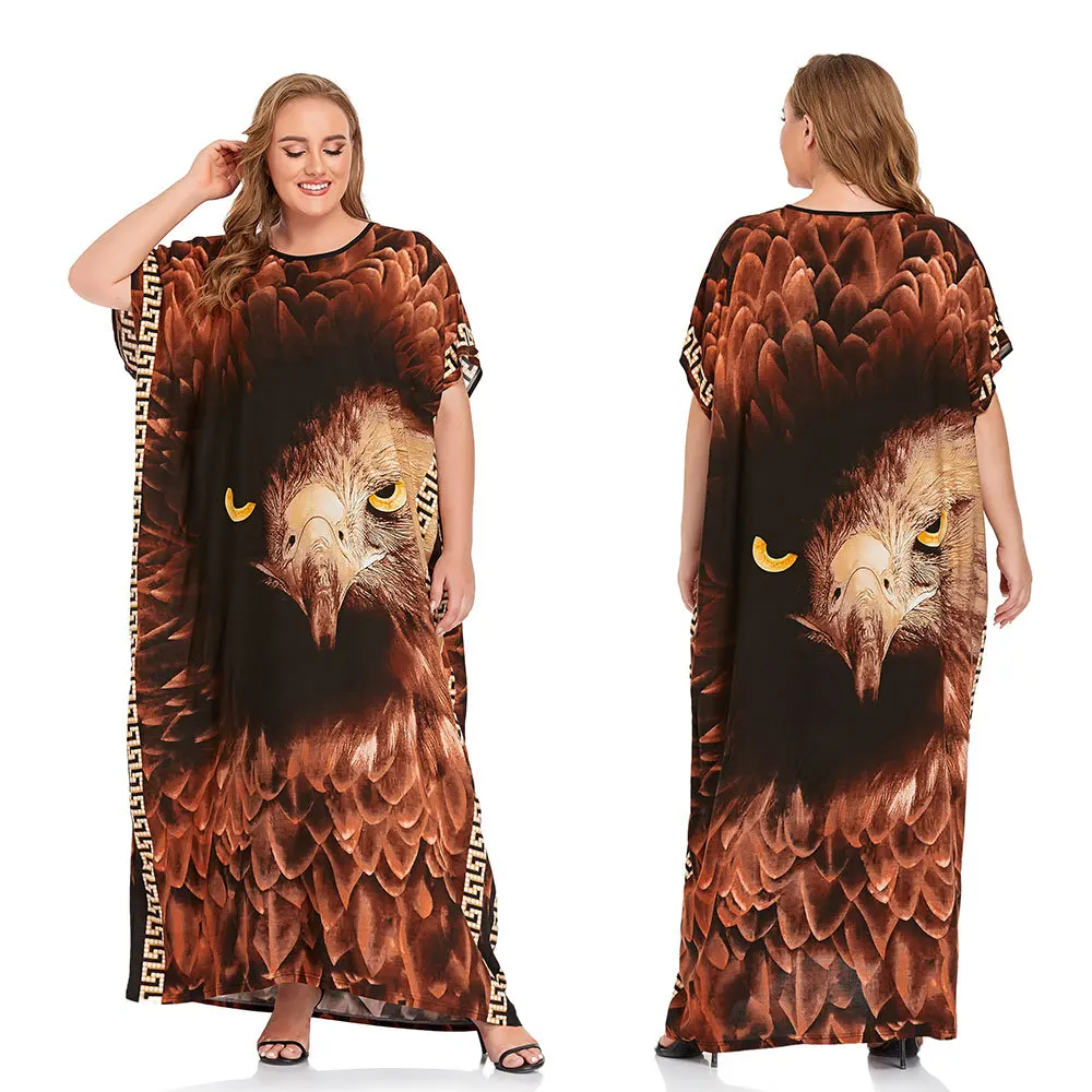 

Islamic Dubai Kaftan Abaya Print Design Middle Eastern Muslim Moroccan Kaftan Dress Indonesia Turkey Elegant Casual Robe Femme