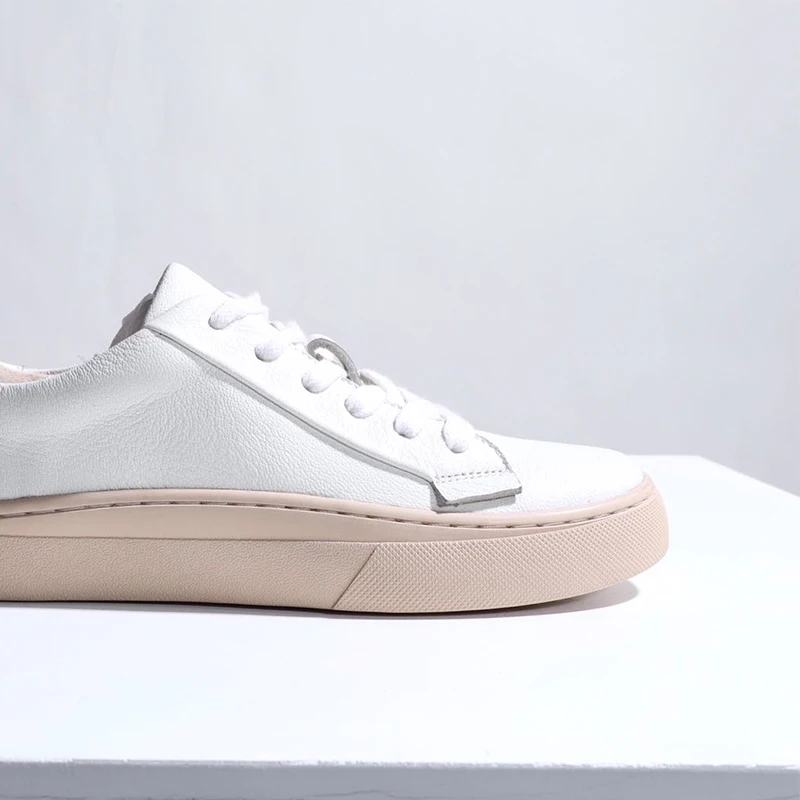 Smile Circle/роскошные женские кроссовки из овечьей кожи Повседневная женская обувь