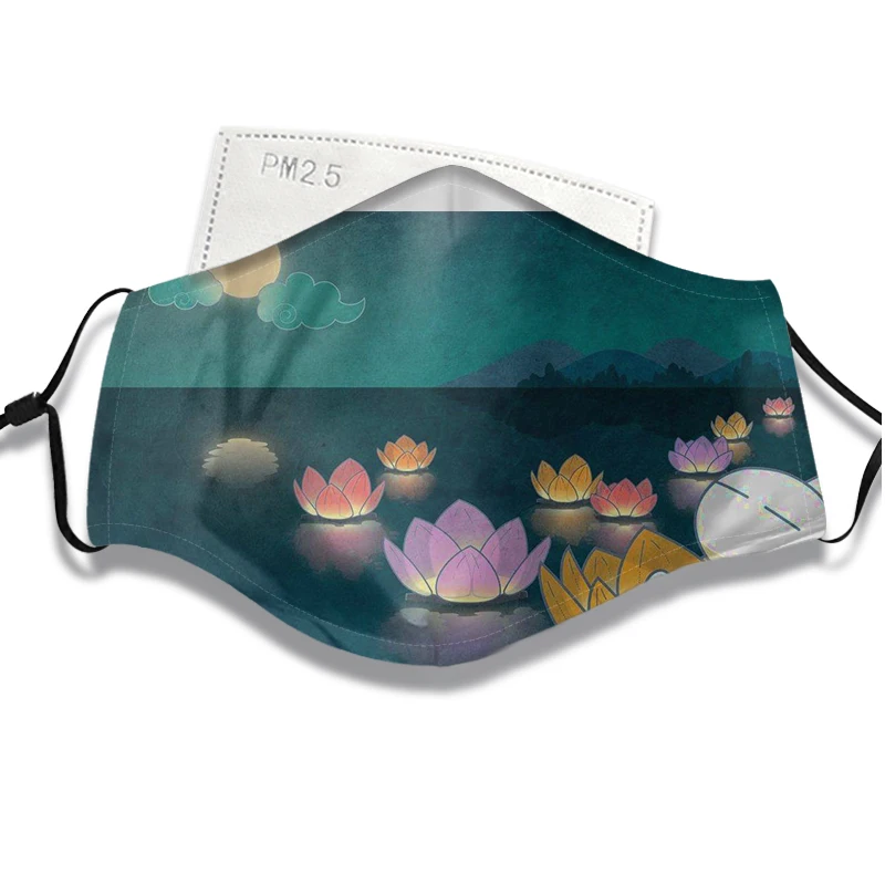 

Outdoor 3D printing mask, dustproof washable leisure mask, adult / child reusable dust mask -Tomsky