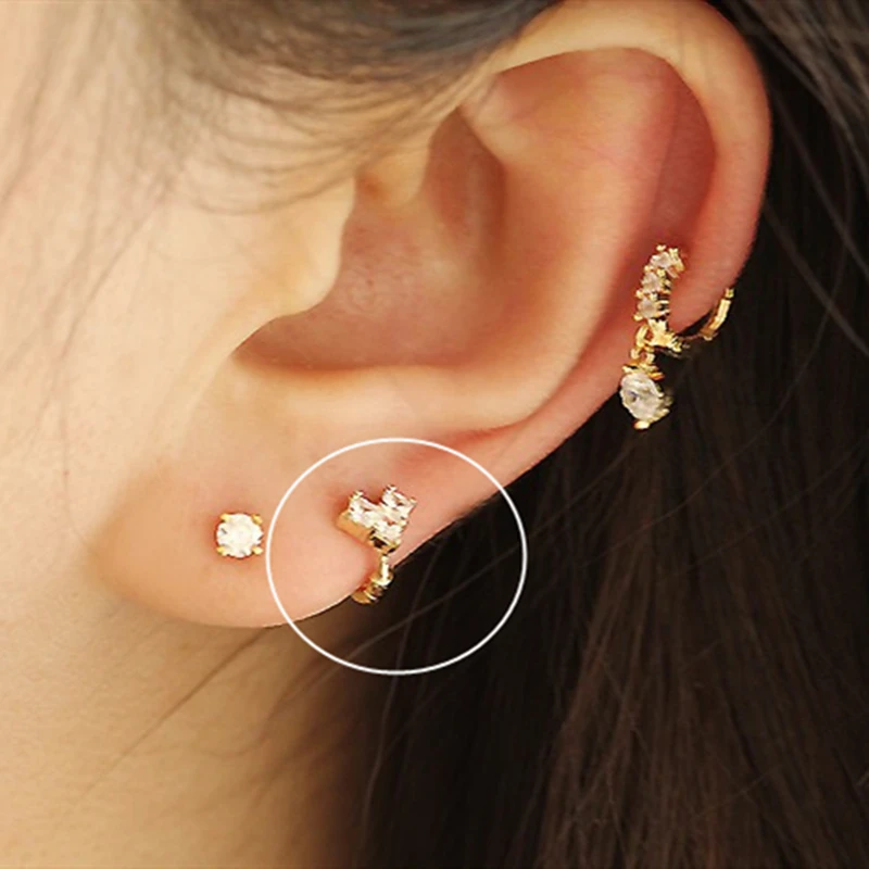 Модные серьги из стерлингового серебра 925 пробы с цирконом в форме любовного