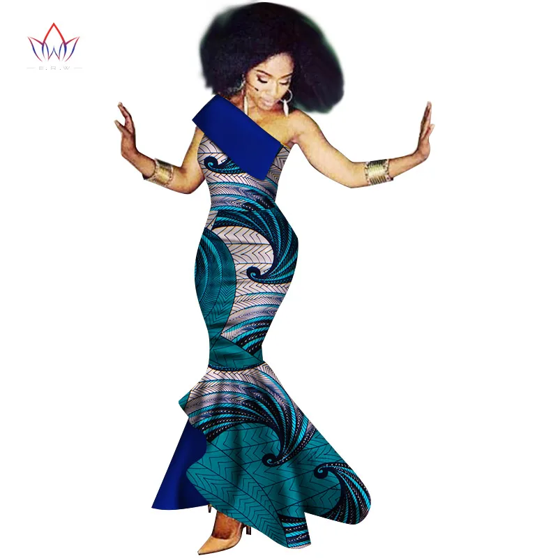 Оптовая продажа 2020 африканские платья русалки для женщин Африканский наряд без