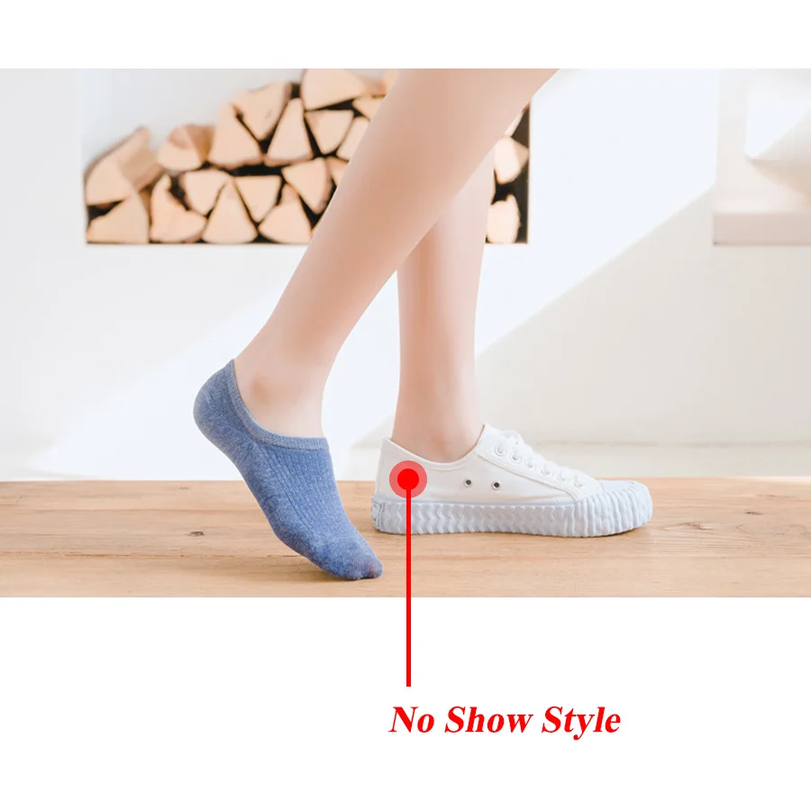 10 Pairs/lot No Show Cotton Socks Women Solid Colors Thin Breathable Casual Low Cut Sock Non Slip Design Spring Summer Autumn | Женская