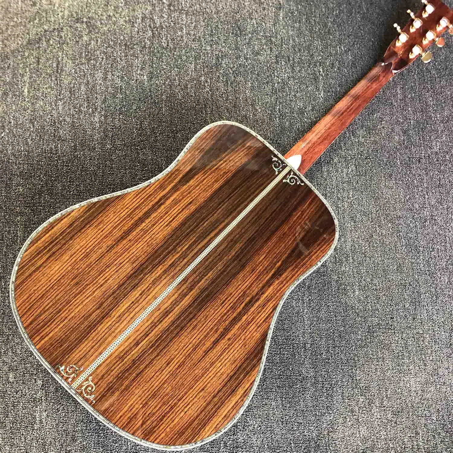 Custom All Solid 45D 41 Inch Ebony Fingerboard Acoustic Guitar in Sunburst | Спорт и развлечения