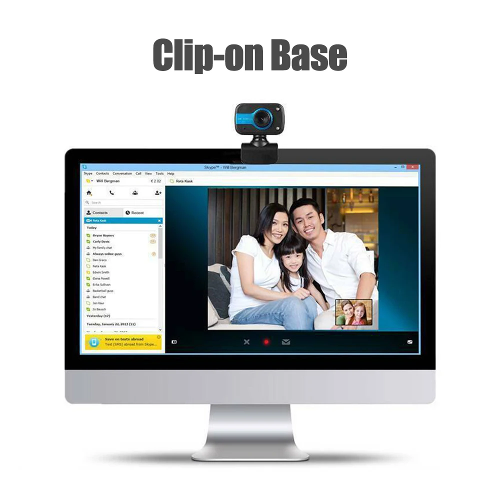 Веб-Камера 12 0 мегапиксельной камеры Цифровой Clip-on с микрофоном USB веб-камеры для