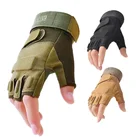 Уличные тактические перчатки, военные перчатки с полупальцами, женские, мужские тактические военные перчатки, перчатки для стрельбы, охоты, без пальцев, боевые перчатки
