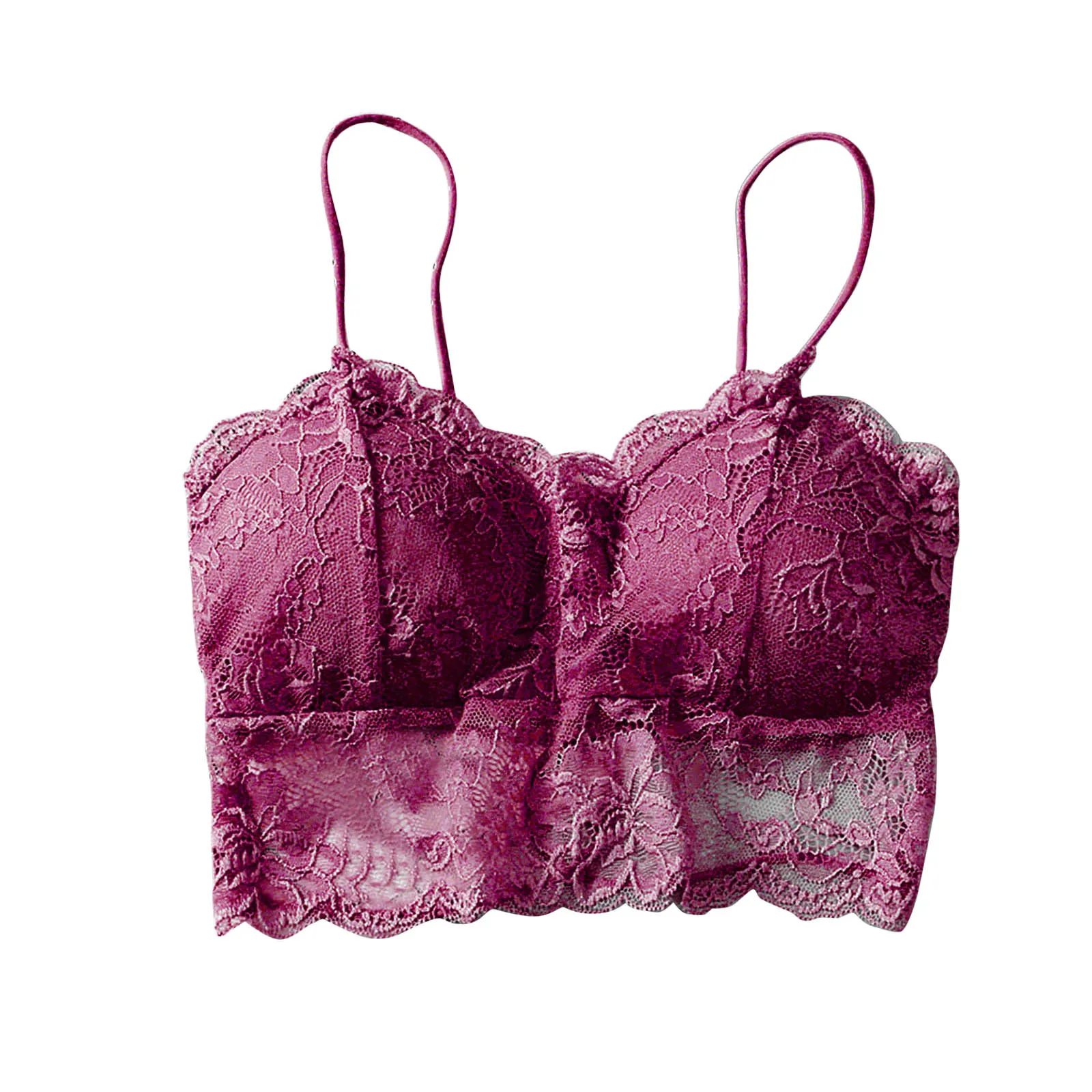 

1pc Sports Bra Women Sexy Lace Push Up Vest Have A Chest Pad Wearing Sports Underwear Women's Bralette