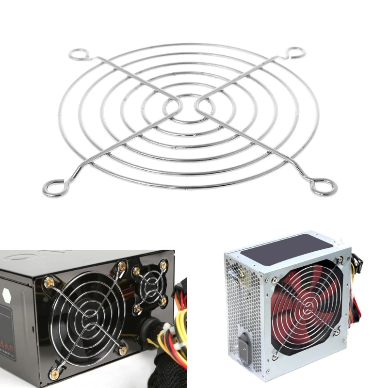 

27RA Fan Protection Net Grille 9cm Dia Iron Mesh Safety Grid For Computer Case Fans