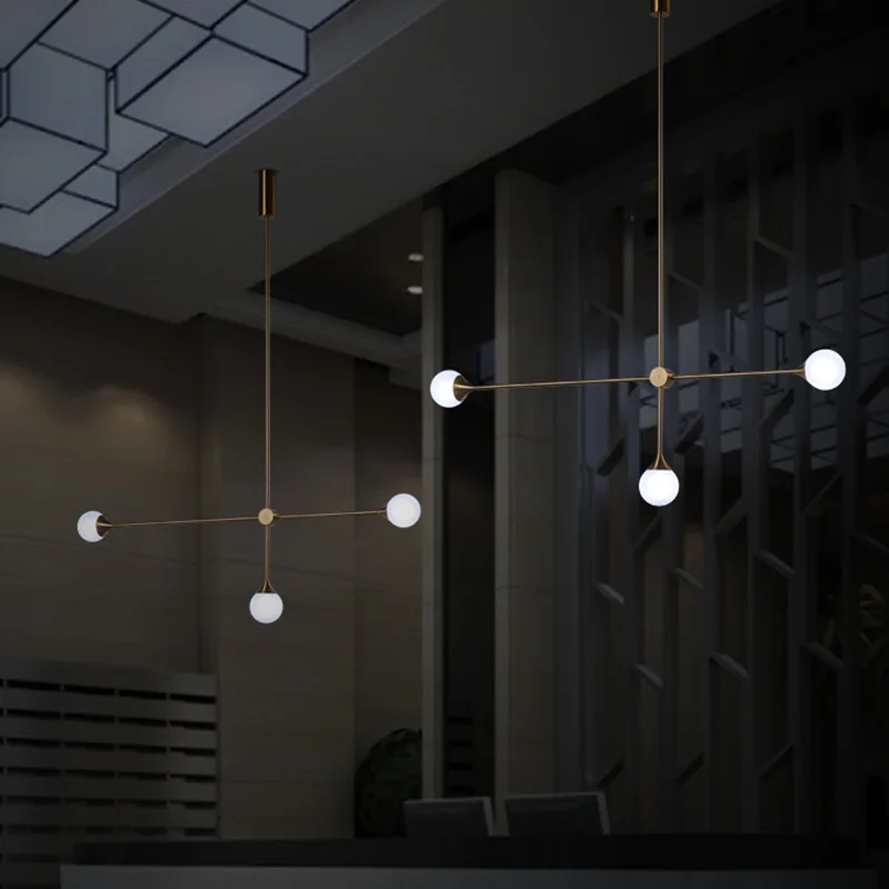 Подвесной светильник в скандинавском стиле 3 лампочки s Art для гостиной лофт