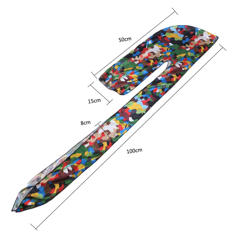 Осенняя Новинка эластичная шапка с длинным хвостом мужская шелковистая принтом