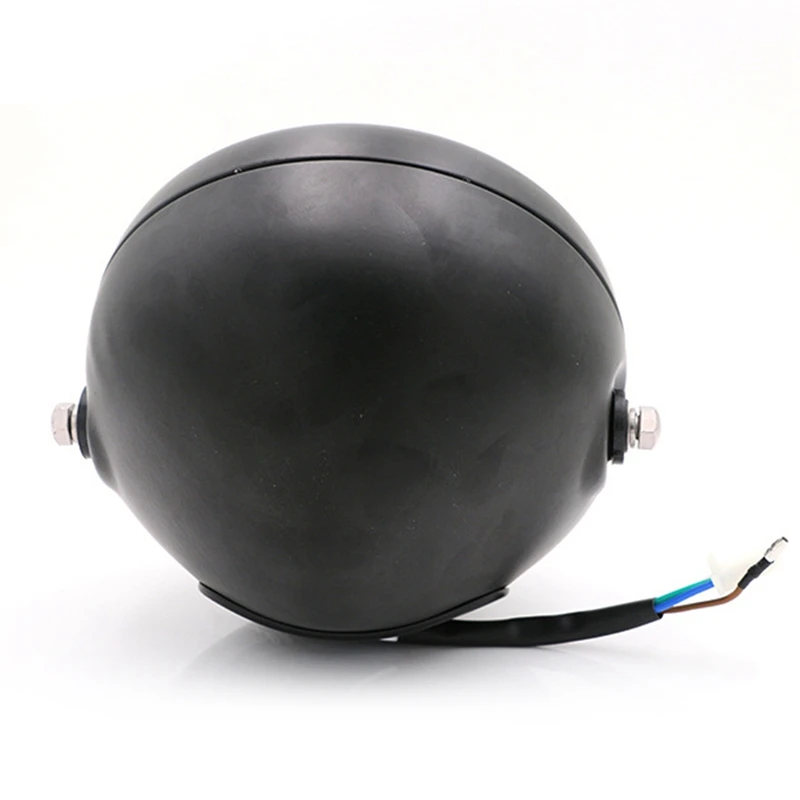 Motorcycle Halogen Headlight Black Metal Retro Round for CG125 GN125 CB CL Yamaha Suzuki Cafe Racer Bobber |