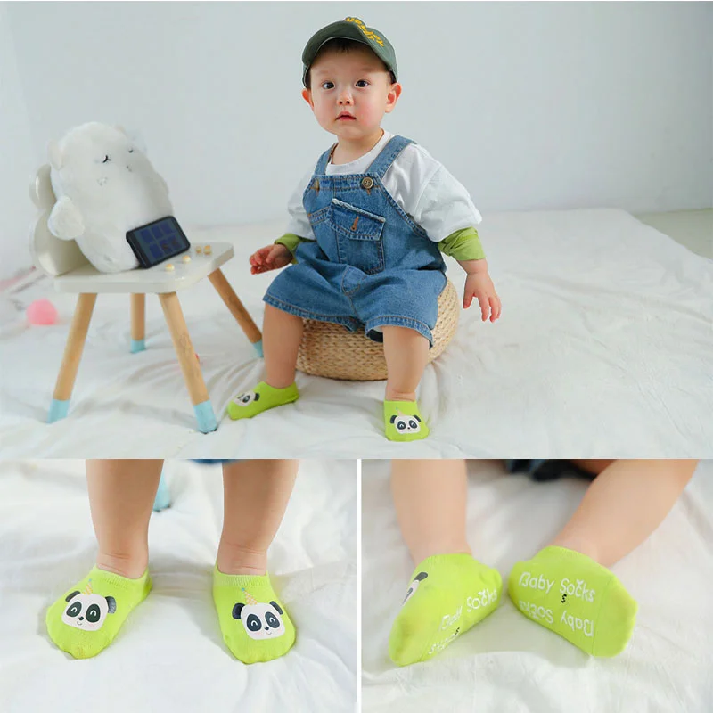 

5 Pairs/Lot 0-7Y Kids Floor Socks Spring Summer Anti Slip Cartoon Infant Cotton Baby Socks Soft Breathable Low Cut Sox
