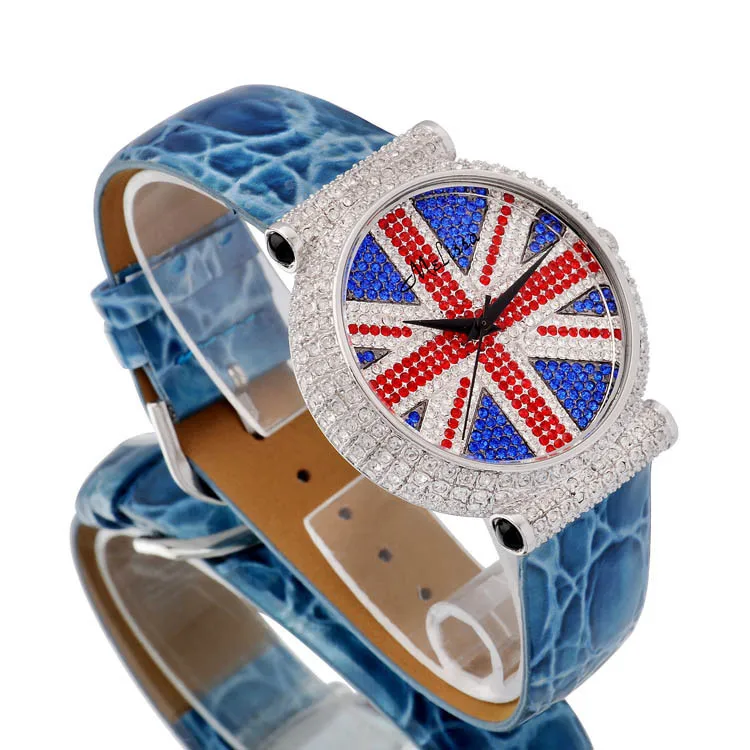 Женские наручные часы Melissa кварцевые модные браслет с флагом Великобритании