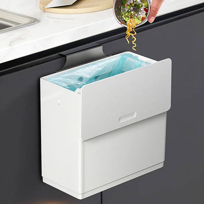 Большая пластиковая корзина для мусора кухонная настенная DE50LJ | Дом и сад