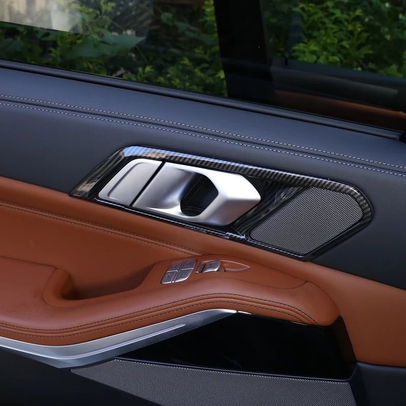 

Car ABS Carbon Fiber Interior Door Handle Trim Accessories for -BMW X5 G05 2019