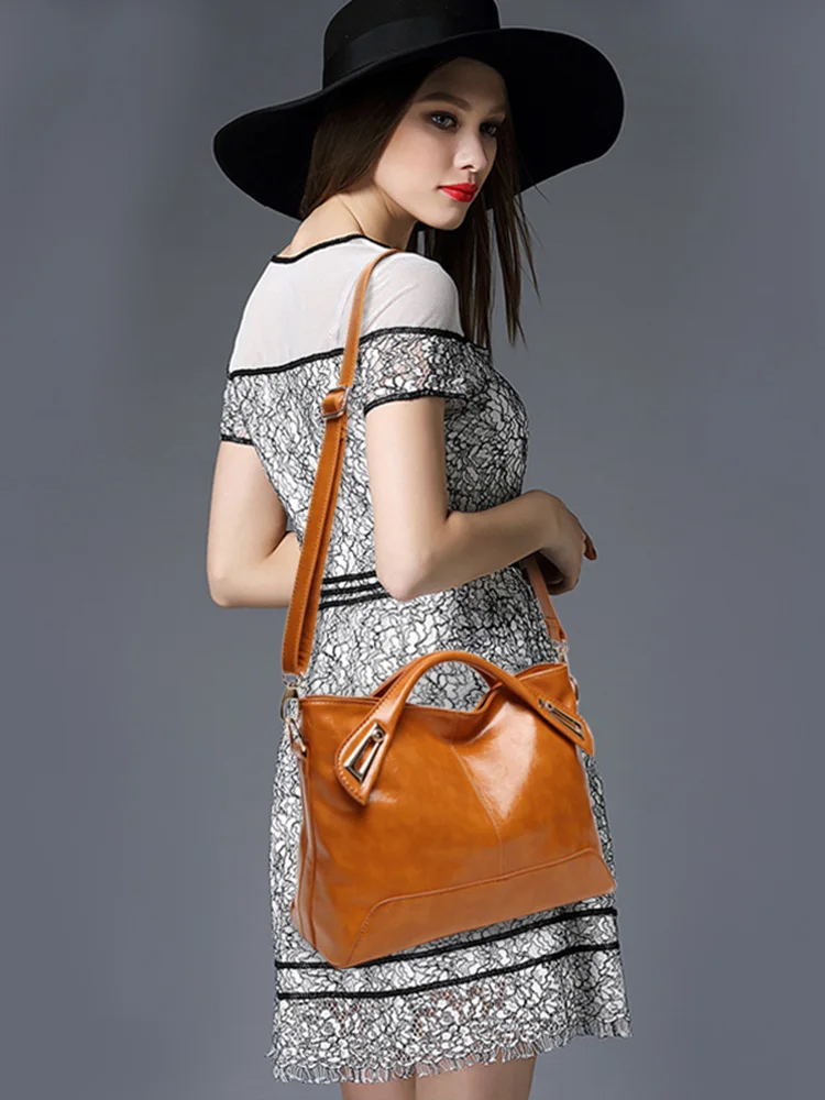 

Women Handbags Shoulder Bags Oil Wax Leather Designer Purses Fashion brand women bags Clutches Messenger Crossbody Bag