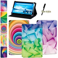 watercolor cover case for lenovo smart tab p10 10 1 inchlenovo tab p10 soft leather stand casual tablet case free stylus