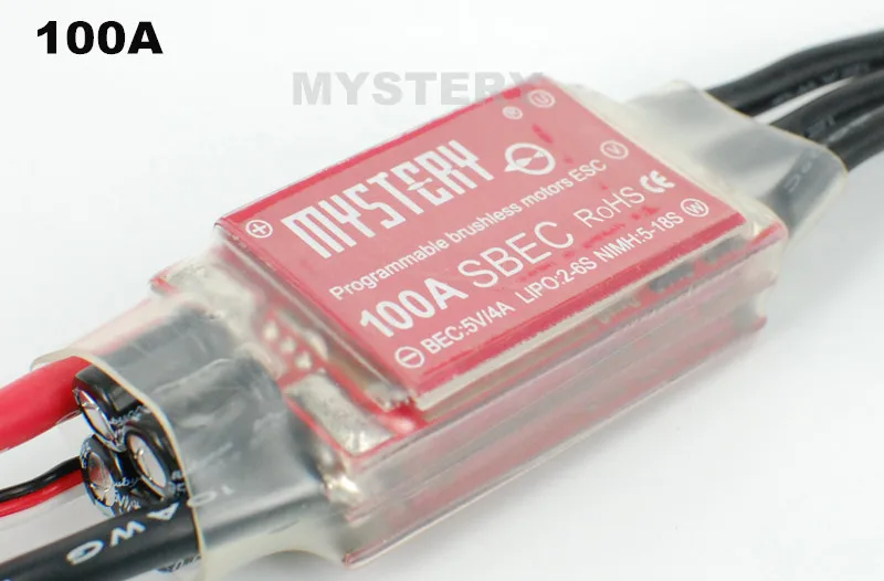 Бесщеточный Программируемый Регулятор скорости таинственности 100А SBEC ESC для