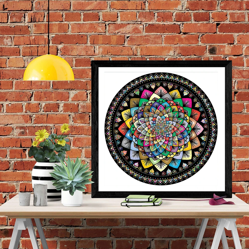 Алмазная живопись мандала цветок животные спиральная квадратная круглая 5D