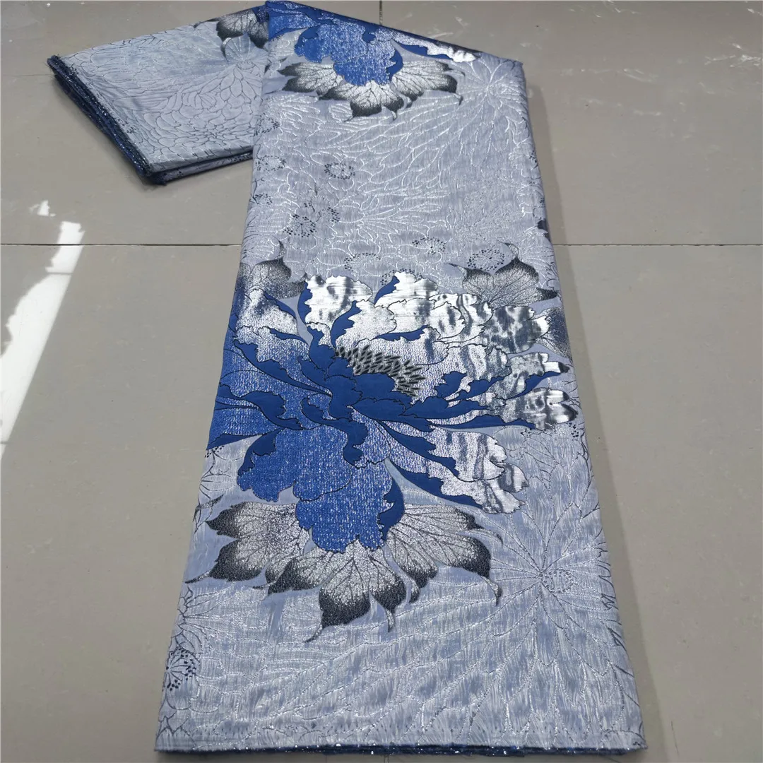 

Fashion Jacquard Brocade African Lace Fabric 2021 High Quality French Lace Fabric Nigerian Mesh Lace Fabric For Dress