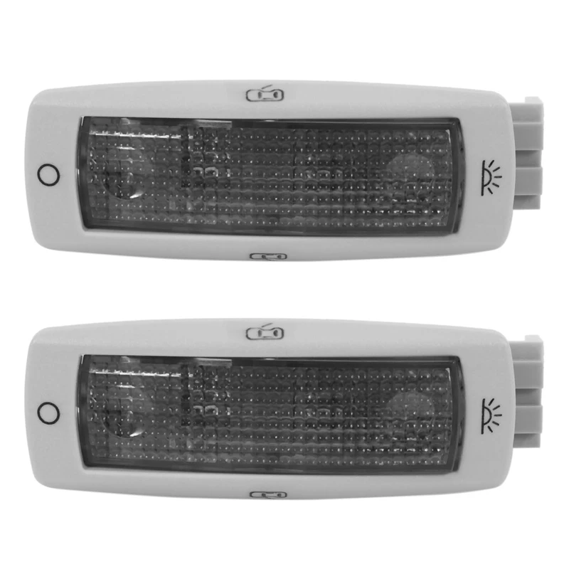 

2X Car After Reading Map Dome Light 3B0947291 B for Golf Passat Tiguan Caddy Skoda Gray