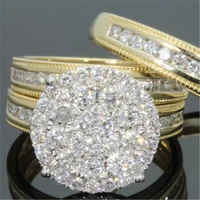 2 carats diamond ring female 18k gold wedding anillos bague etoile bizuteria ring for women men gemstone topaz jewelry box anel