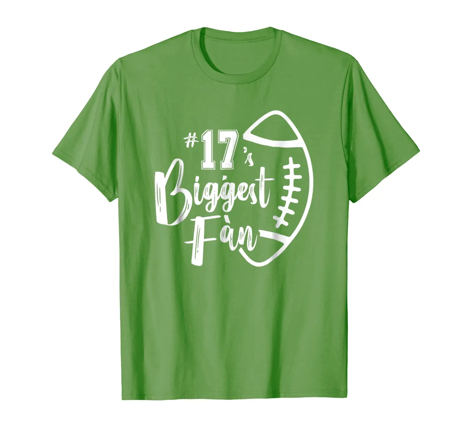 

Number 17 Biggest Fan Shirt Football Mom Dad Sister Brother