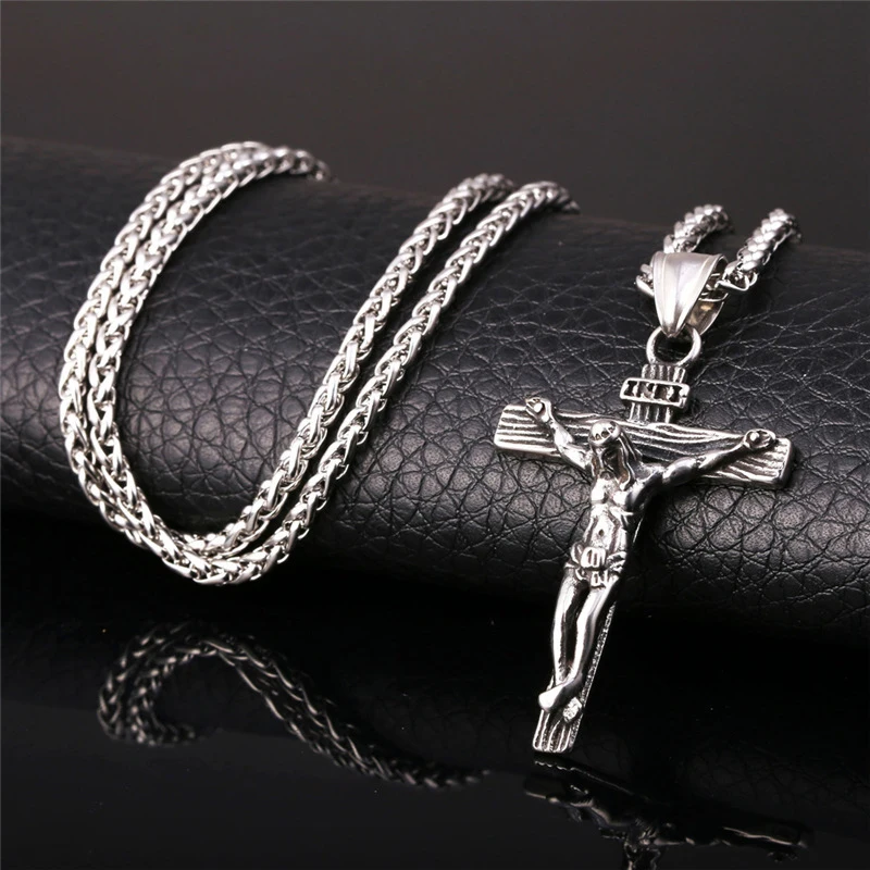 

Cross Jesus Necklaces For Women Charm Pendant Chain Jewelry Pendant Necklace Christian Female Necklaces Trendy Hot Sale