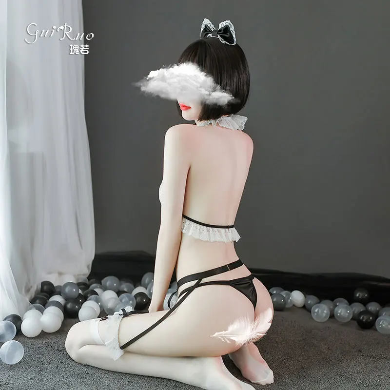 Пикантная юбка с кружевом в японском Корейском стиле для сексуальных