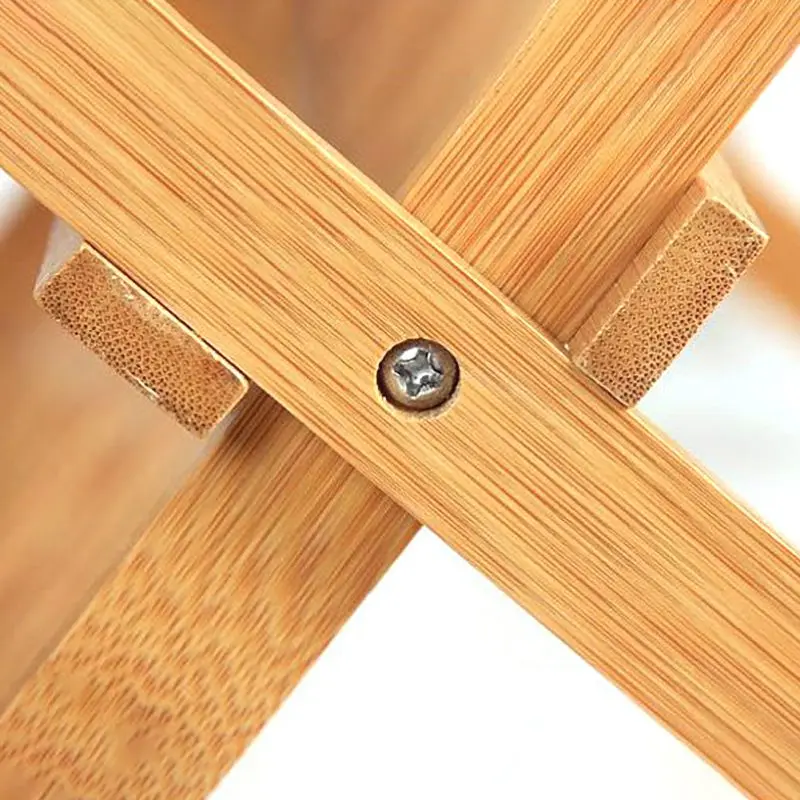 

20 Grid Bamboo Kitchen Dish Drying Rack Folding Compact Dish Drying Rack Bamboo Drain Holder Stand Kitchen Storage Organizer N*