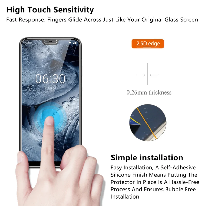 Закаленное стекло для Nokia 9 8 7 Plus 6 5 2017 1 шт./2 шт. | Мобильные телефоны и аксессуары
