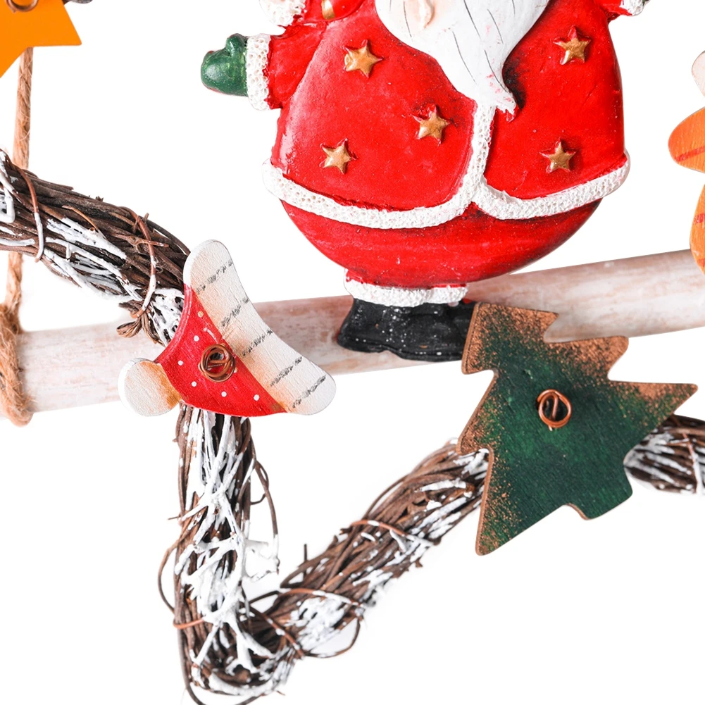 Новое Рождественское украшение подвеска из ротанга в виде снеговика Санта