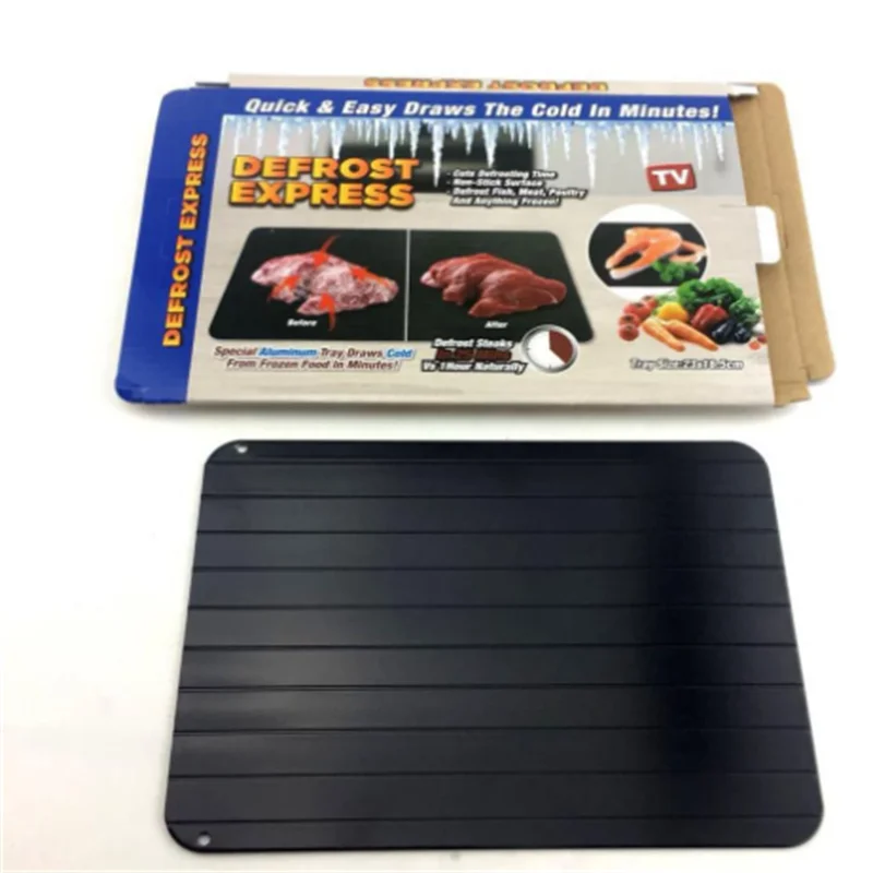 Bandeja para descongelar comida r&aacute;pida, descongelar comida, fruta, pr&aacute;ctico, bandeja para descongelar, suministros de cocina, herramientas-4