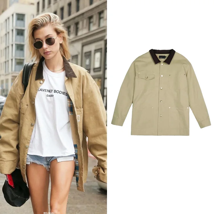 

2021 feminino korean abrigos mujer Street fashion artificial clothing autumn winter single-breasted women mid-length coat za ng