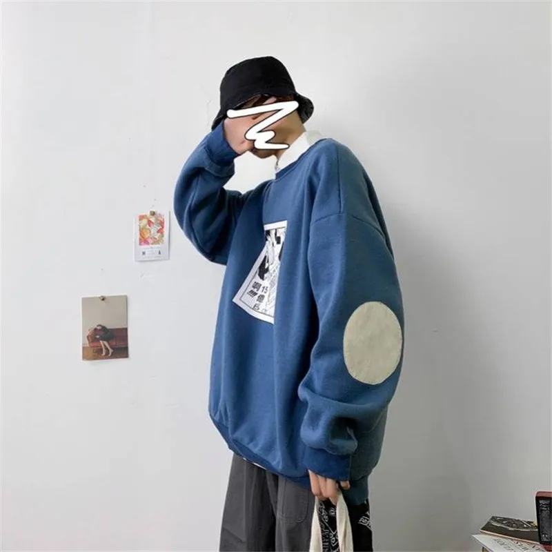 Японская толстовка с капюшоном из одного предмета, Повседневная Толстовка Harajuku для мужчин, уличная зимняя уличная толстовка с капюшоном в стиле хип-хоп для мужчин