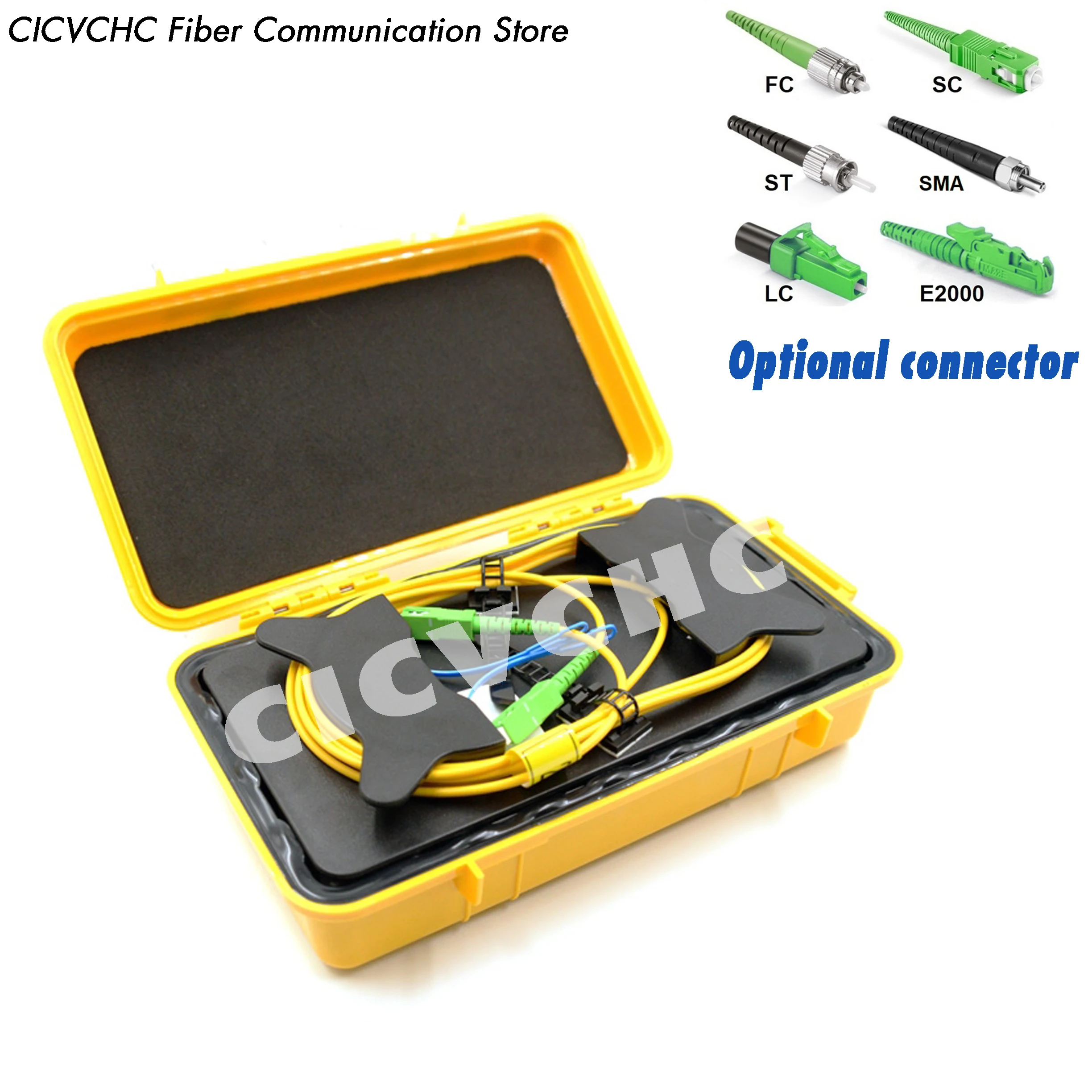 OTDR Launch Cable, SC/APC to SC/APC, Fiber Ring for OTDR Testing, OS2, 1500m