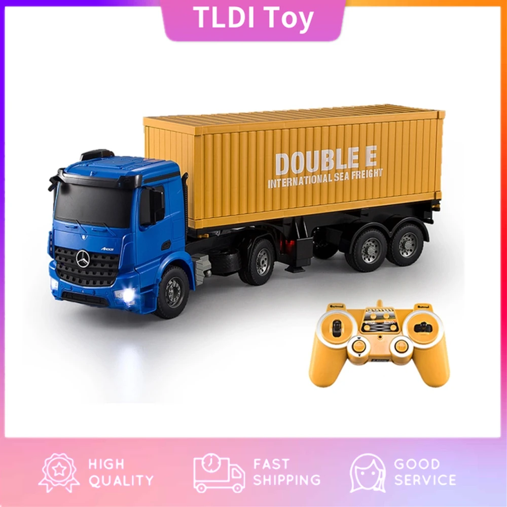 

Двойной E 1:20 Rc грузовик с прицепом 564-003 2,4G дистанционное управление Управление инженерного автомобиля Mercedes-Benz Arocs модель грузовика-контейне...