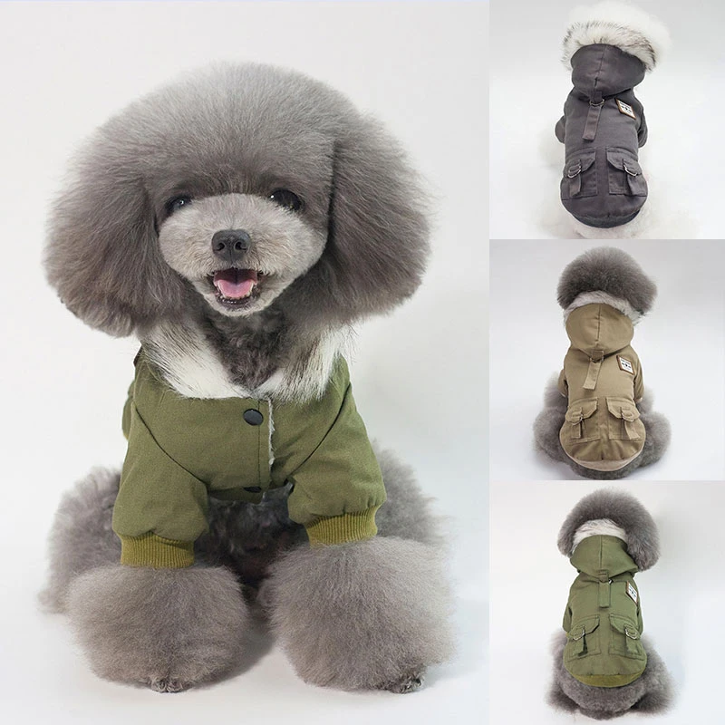 

Pet clothing autumn and winter red and blue dog sweater Dog Coat Autumn Winter Coat Pet Cotton Coat Pet Supplies Comfortable